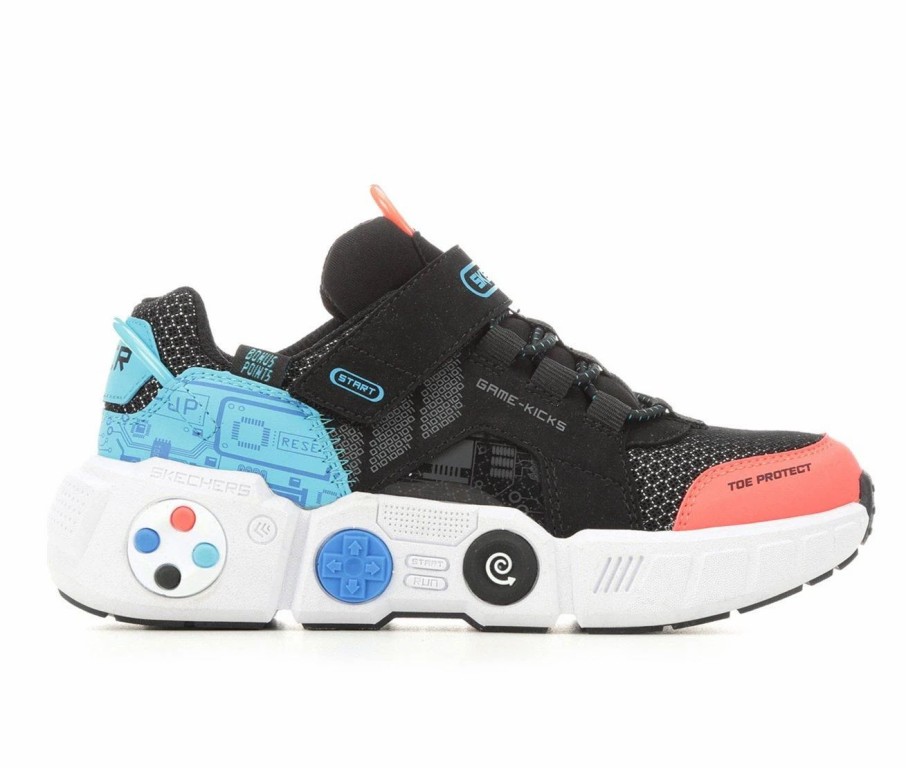 Athletic Shoes And Sneakers * | Boys' Skechers Little Kid & Big Kid Gametronix Running Shoes