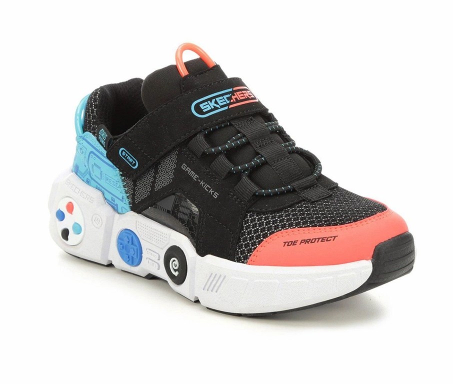 Athletic Shoes And Sneakers * | Boys' Skechers Little Kid & Big Kid Gametronix Running Shoes