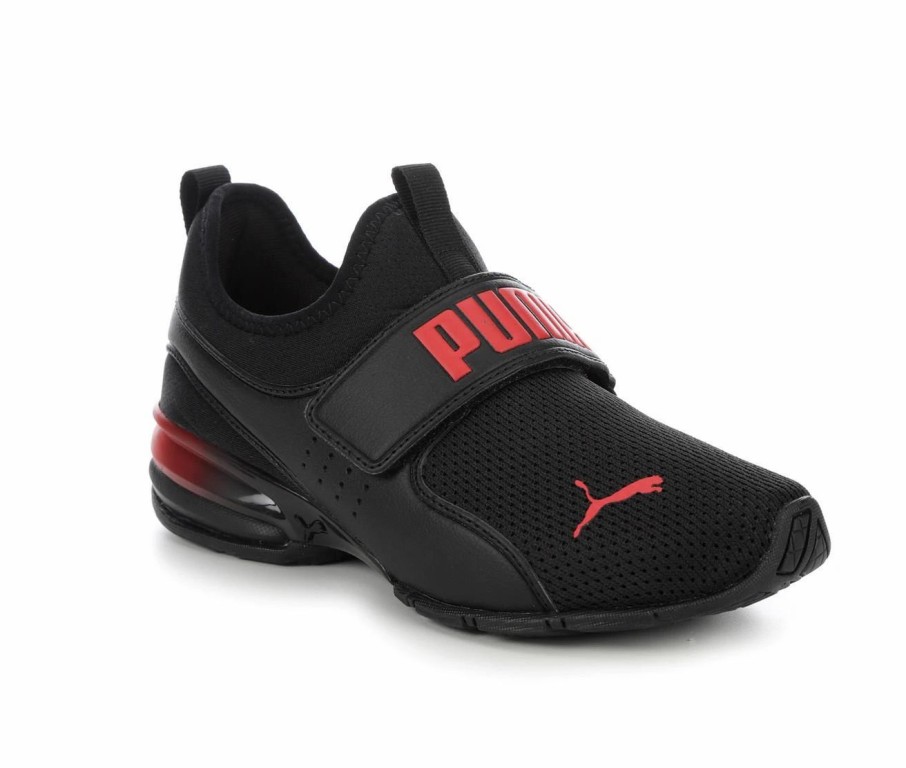 Athletic Shoes And Sneakers * | Boys' Puma Big Kid Axelion Faded Slip-On Running Shoes